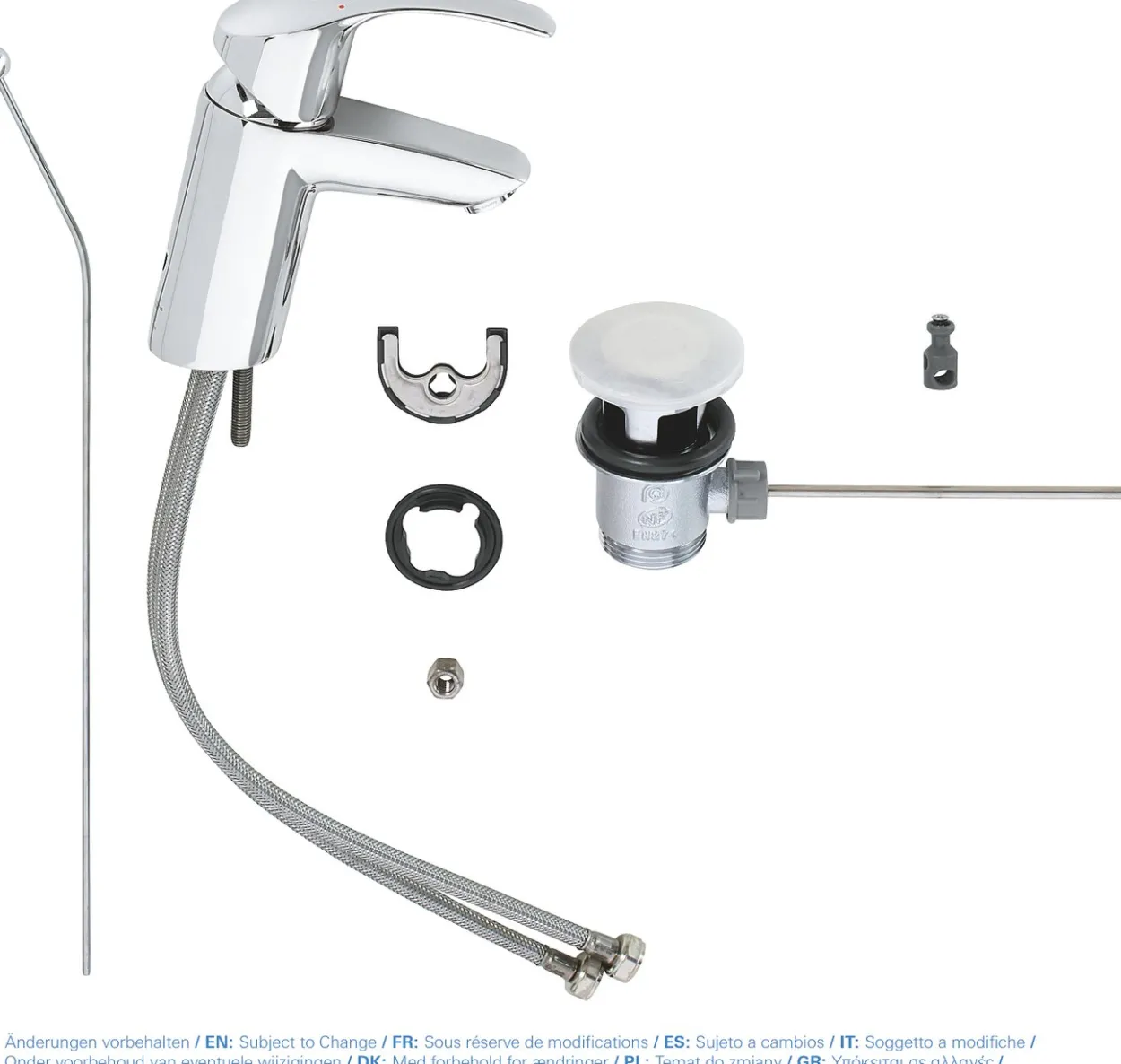 Grohe eurosmart 1-grepsbatteri m/oppløft