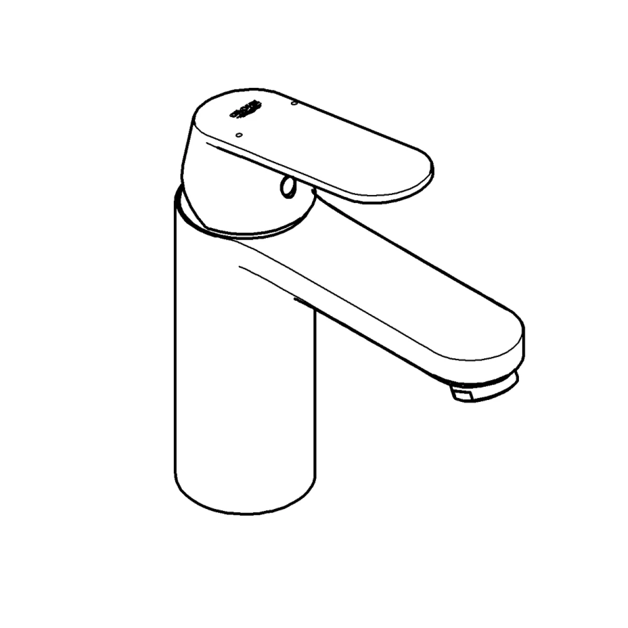 Grohe eurosmart m cosmopolitan servantbatteri supermatt sort