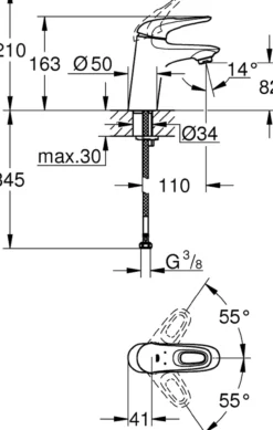 Grohe eurostyle servantbatteri krom