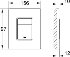 Grohe even trykkplate sort høyglans
