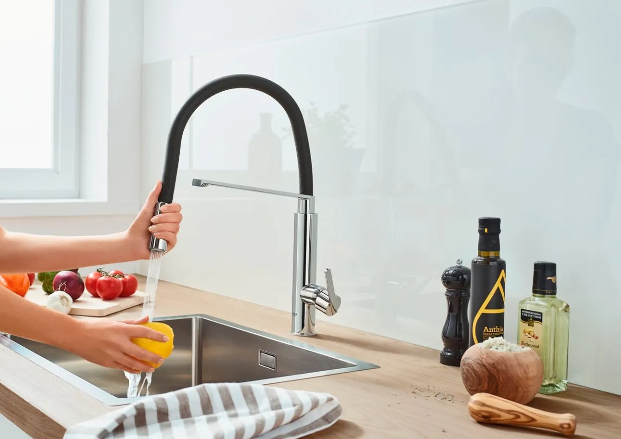 Grohe feel professional kjøkkenarmatur m/uttrekkbar dusj