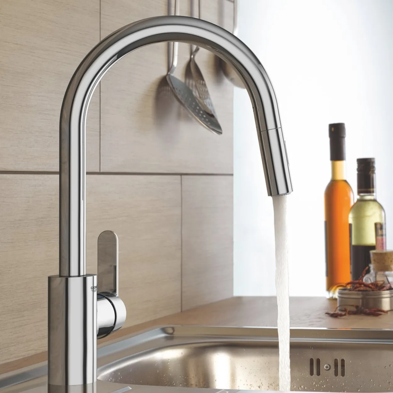 Grohe get kjøkkenarmatur m/uttrekkbar tut krom