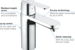 Grohe get servantarmatur medium m/oppløftsventil