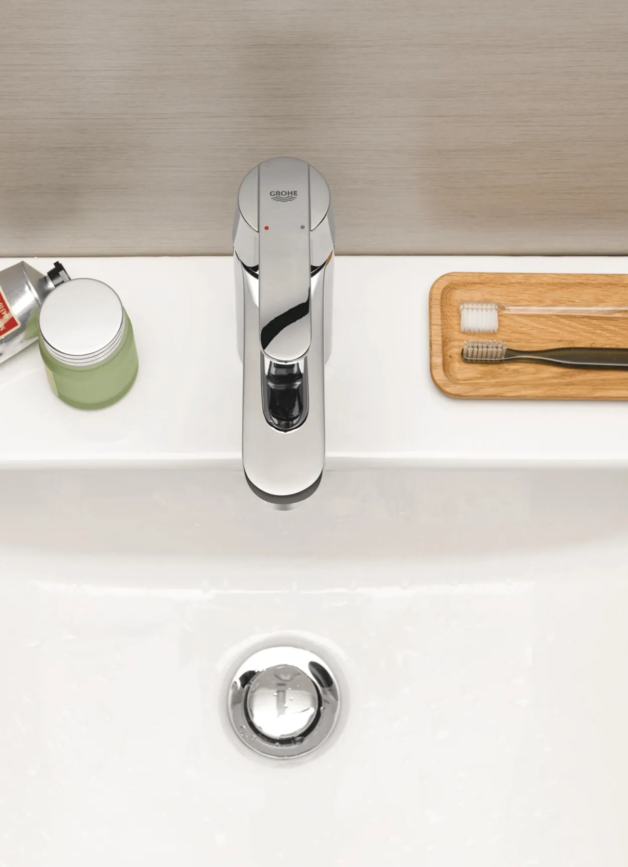 Grohe get servantarmatur medium m/oppløftsventil
