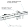 Grohe grohtherm 800 cosmopolitan kar-og dusjbatteri krom