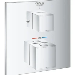 Grohe grohtherm cube badekarbatteri m/termostat for 2 uttak krom