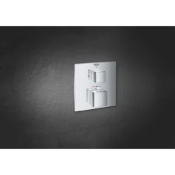 Grohe grohtherm cube dusjbatteri m/2 uttak krom