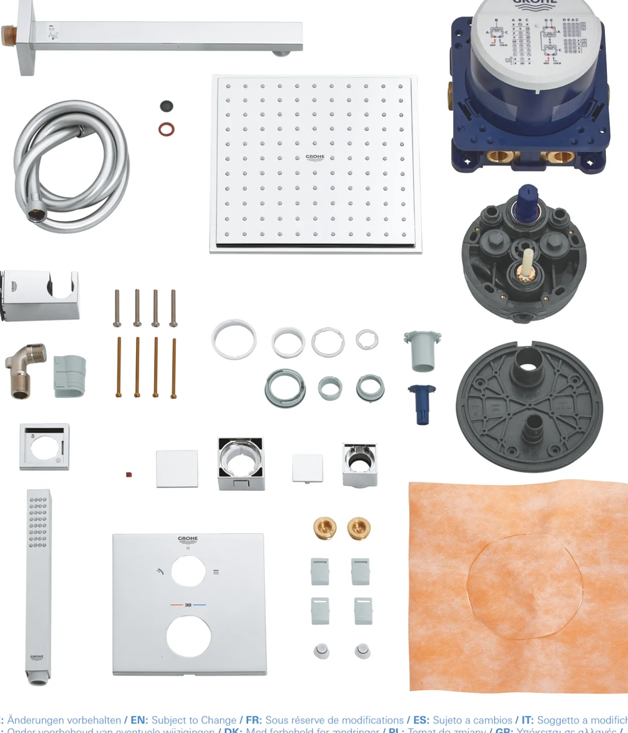 Grohe grohtherm cube perfekt dusjsett m/rainshower allure 230 krom