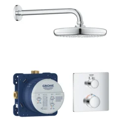 Grohe grohtherm perfekt square dusjsett med tempesta 210 krom
