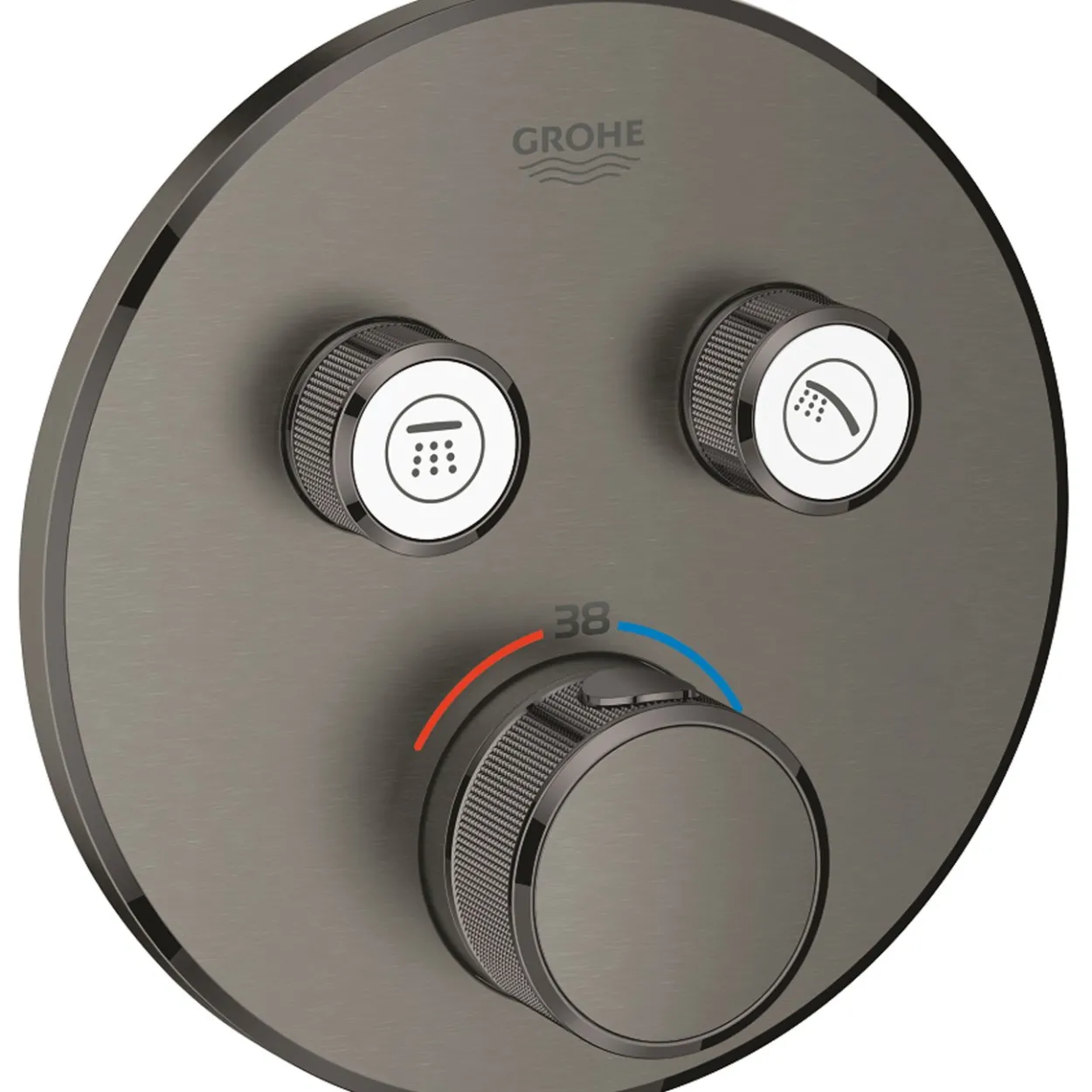 Grohe grohtherm smartcontrol termostat m/2 ventiler børstet hard grafitt
