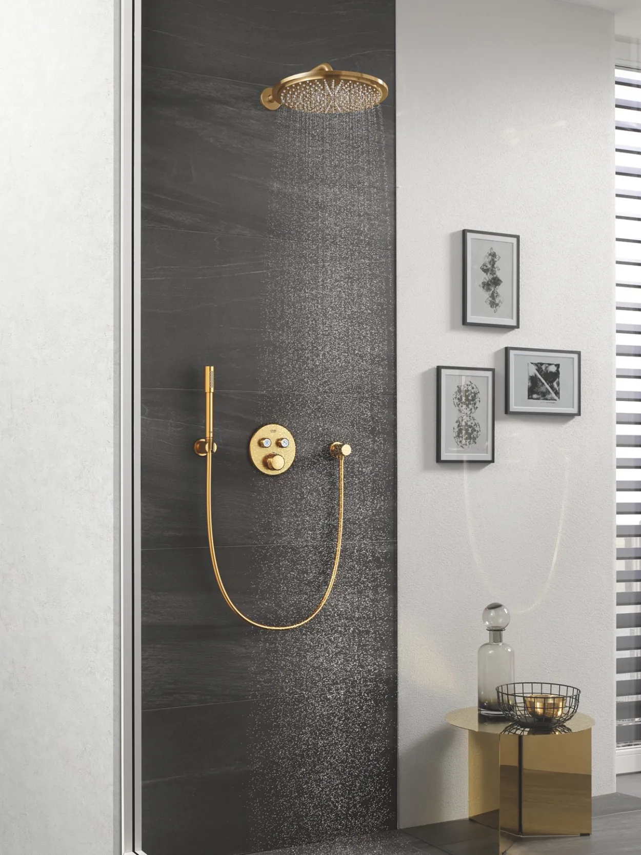 Grohe grohtherm smartcontrol termostat med 2 ventiler børstet cool sunrise