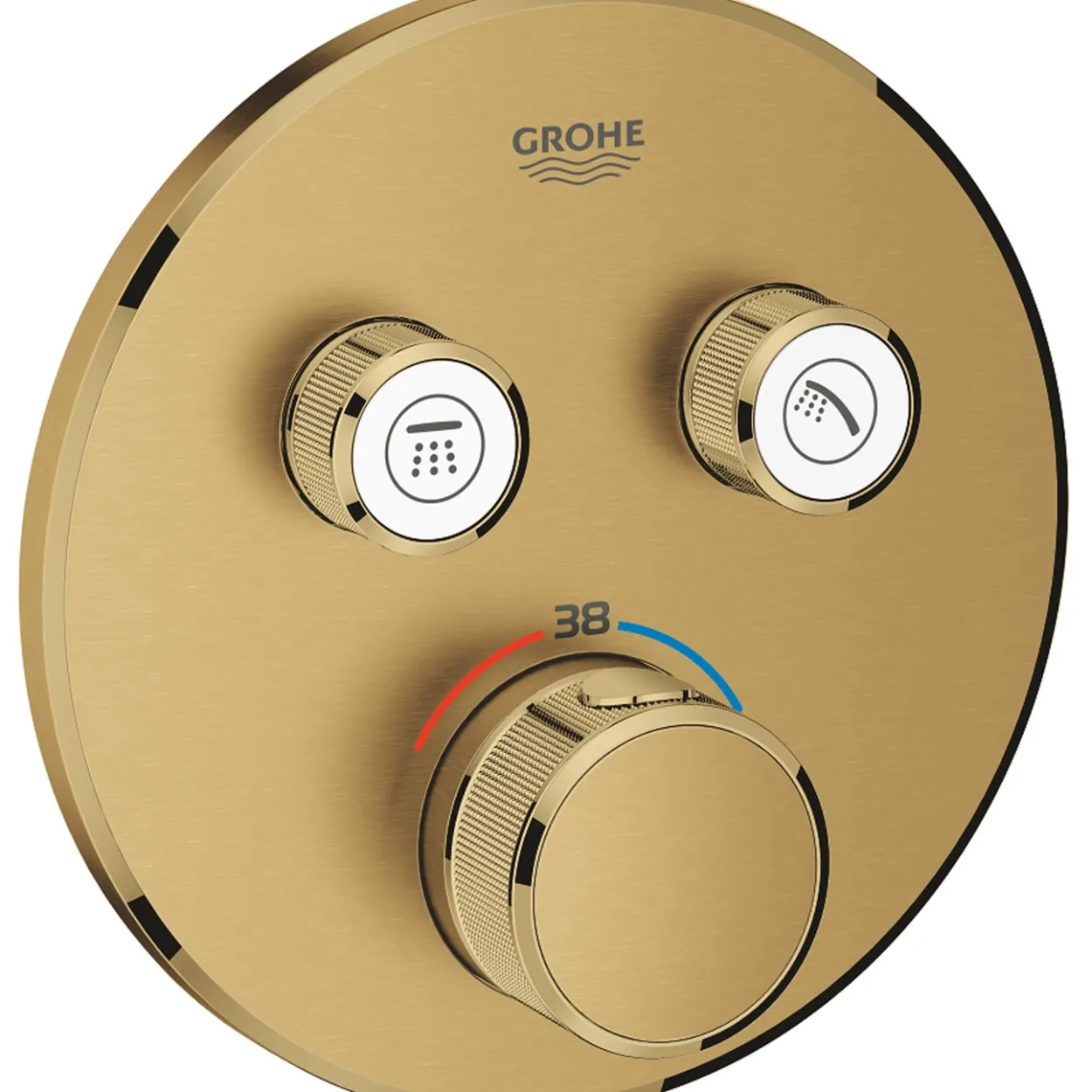 Grohe grohtherm smartcontrol termostat med 2 ventiler børstet cool sunrise