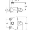 Grohe grohtherm xl termostatbatteri dn 25 opp/ned