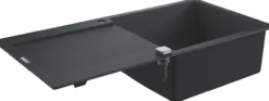 Grohe k500 kjøkkenkum 100x50 cm sort kvartskompositt m/avløpsgarnityr