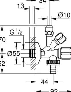 Grohe kombinasjonskran 3/8