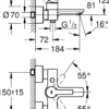 Grohe lineare kar- og dusjtermostat supersteel