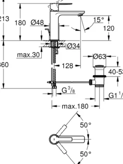 Grohe lineare new servantbatteri small