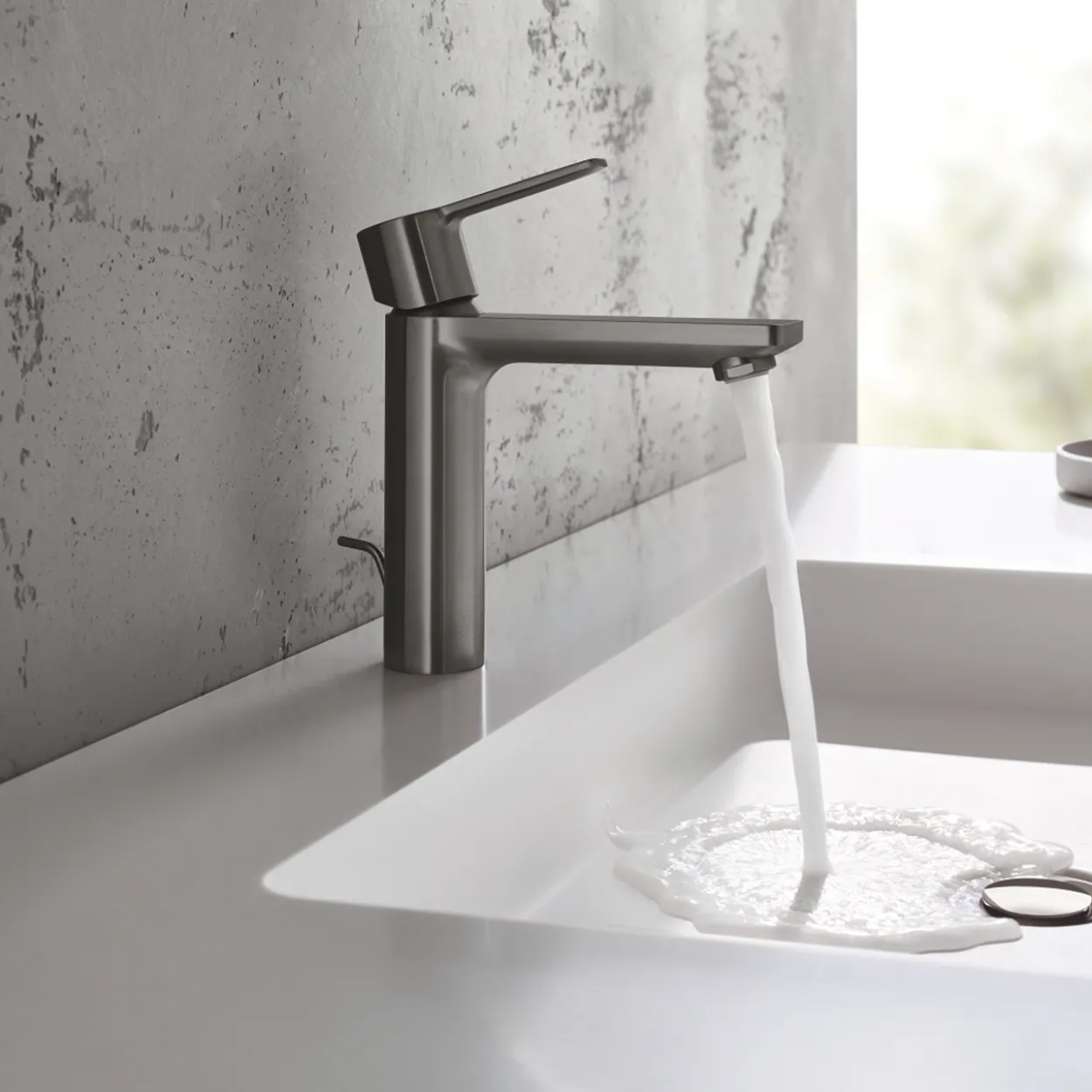 Grohe lineare s servantbatteri m/oppløft børstet hard grafitt