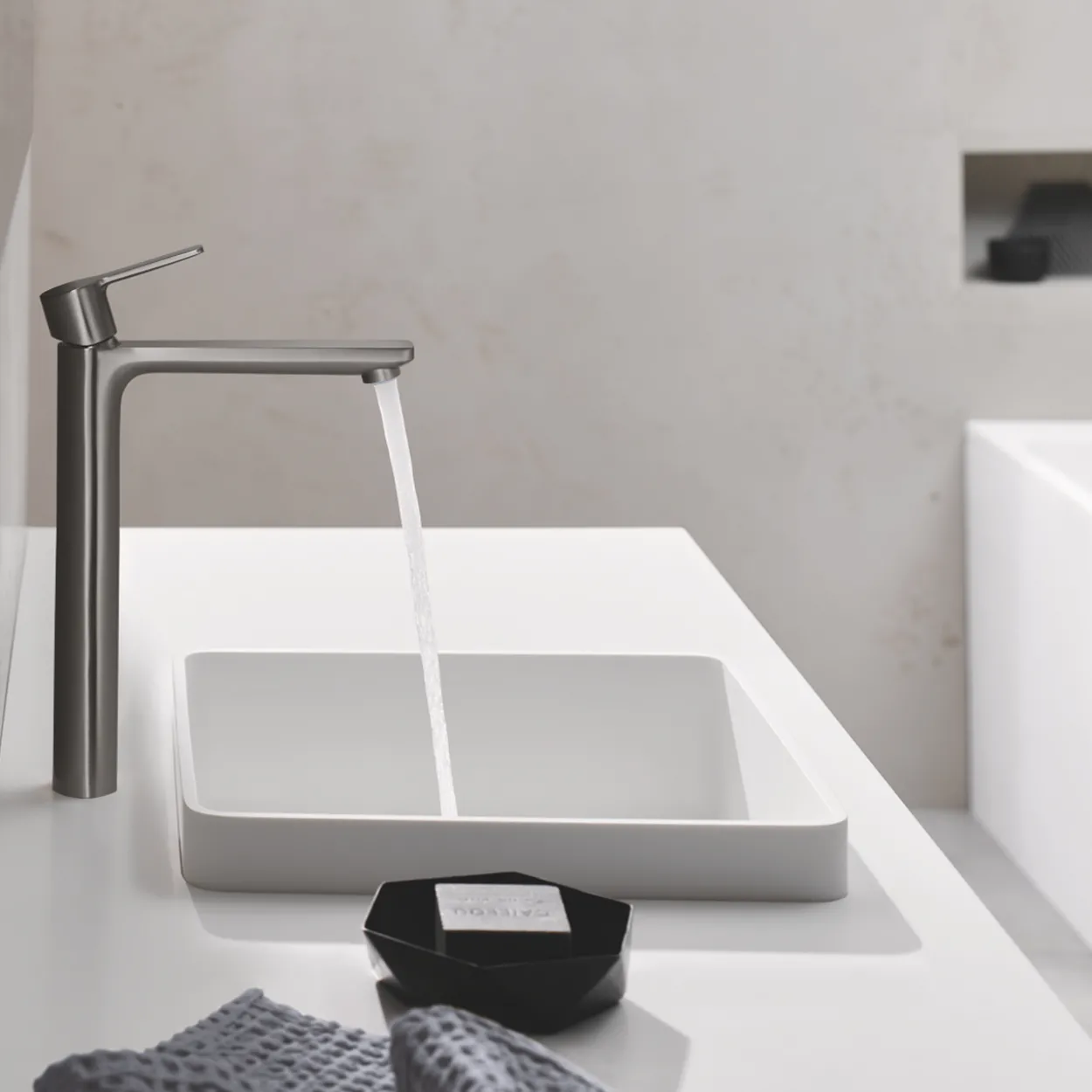 Grohe lineare xl servantbatteri børstet hard grafitt