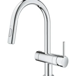 Grohe minta kjøkkenarmatur c-tut m/avst. & uttrekk krom