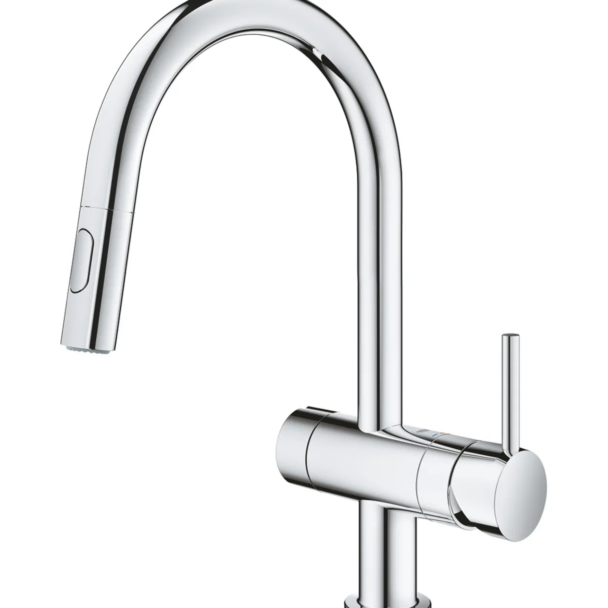Grohe minta kjøkkenarmatur c-tut m/avst. & uttrekk krom