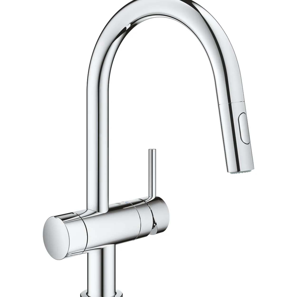 Grohe minta kjøkkenarmatur c-tut m/avst. & uttrekk krom