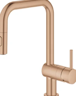 Grohe minta kjøkkenarmatur m/uttrekkbar u-tut børstet warm sunset