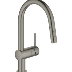 Grohe minta kjøkkenarmatur m/uttrekkbar tut børstet hard graphite