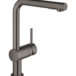 Grohe minta kjøkkenarmatur m/uttrekkbar l-tut hard graphite