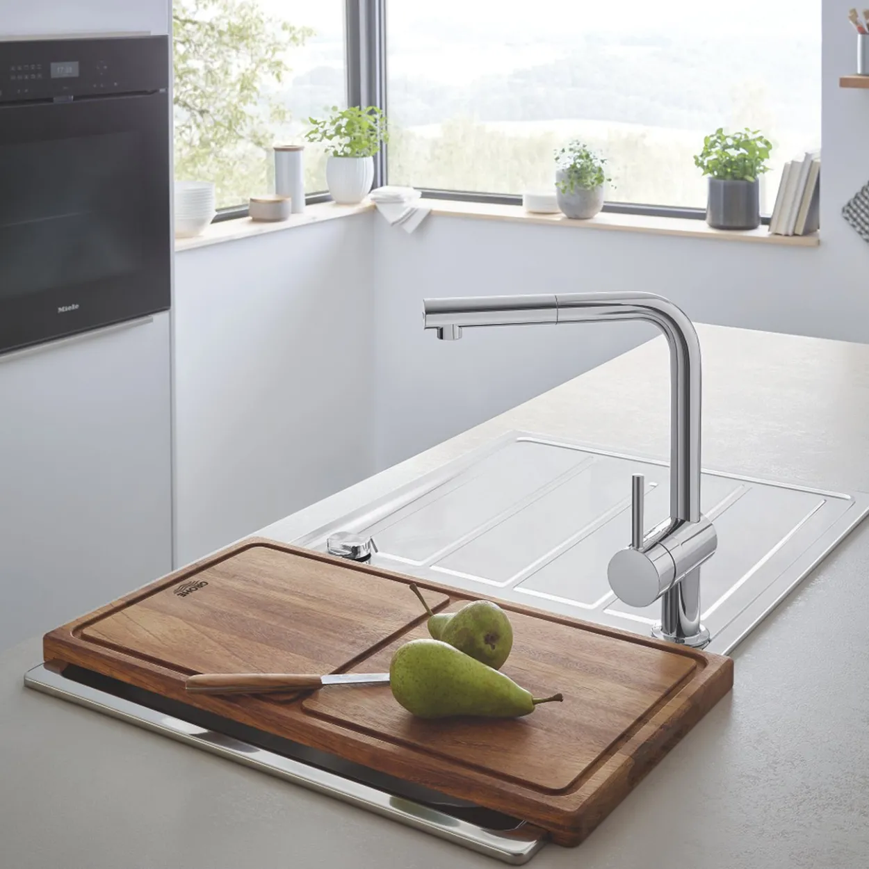 Grohe minta kjøkkenarmatur supersteel m/l-tut
