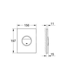 Grohe nova cosmopolitan trykkplate alpinhvit