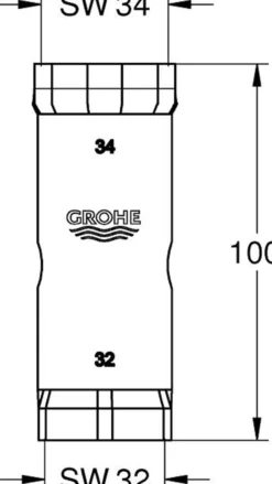 Grohe pipenøkkel 32/34 mm