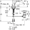 Grohe plus bidetarmatur m/oppløft supersteel