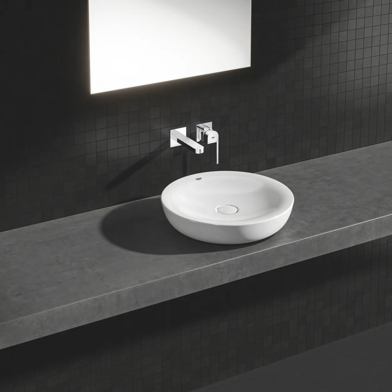 Grohe plus 2-hulls servantbatteri krom