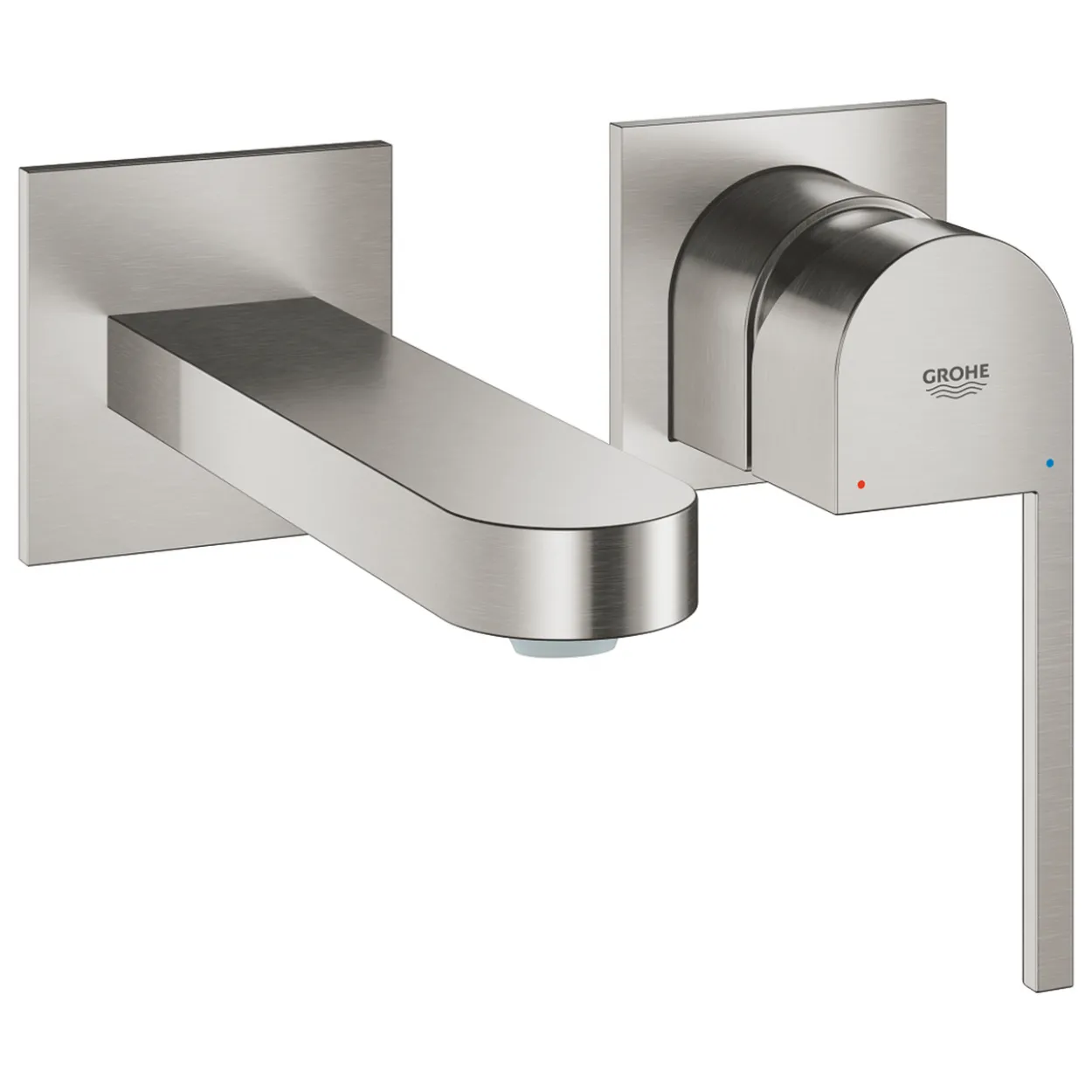 Grohe plus 2-hulls servantbatteri supersteel