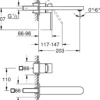 Grohe plus l 2-hulls servantbatteri krom