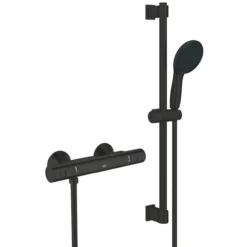 Grohe precision start dusjtermostat m/1-spray dusjsett 600 mm matt sort