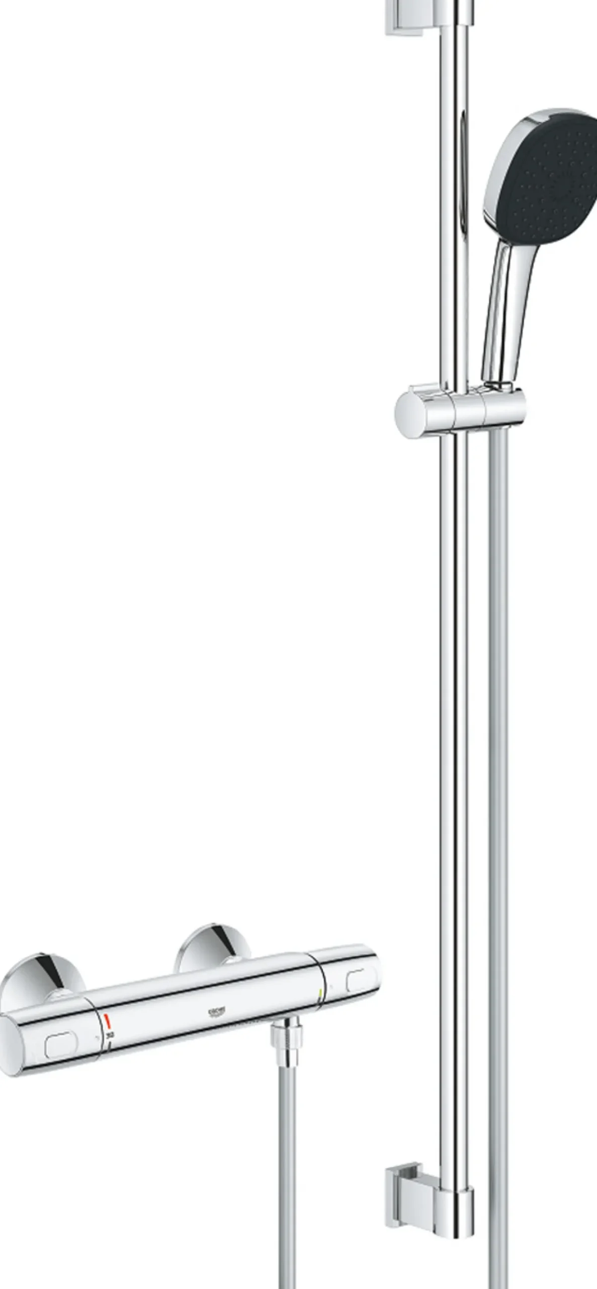 Grohe precision trend dusjtermostat m/3-spray dusjsett 900 mm krom
