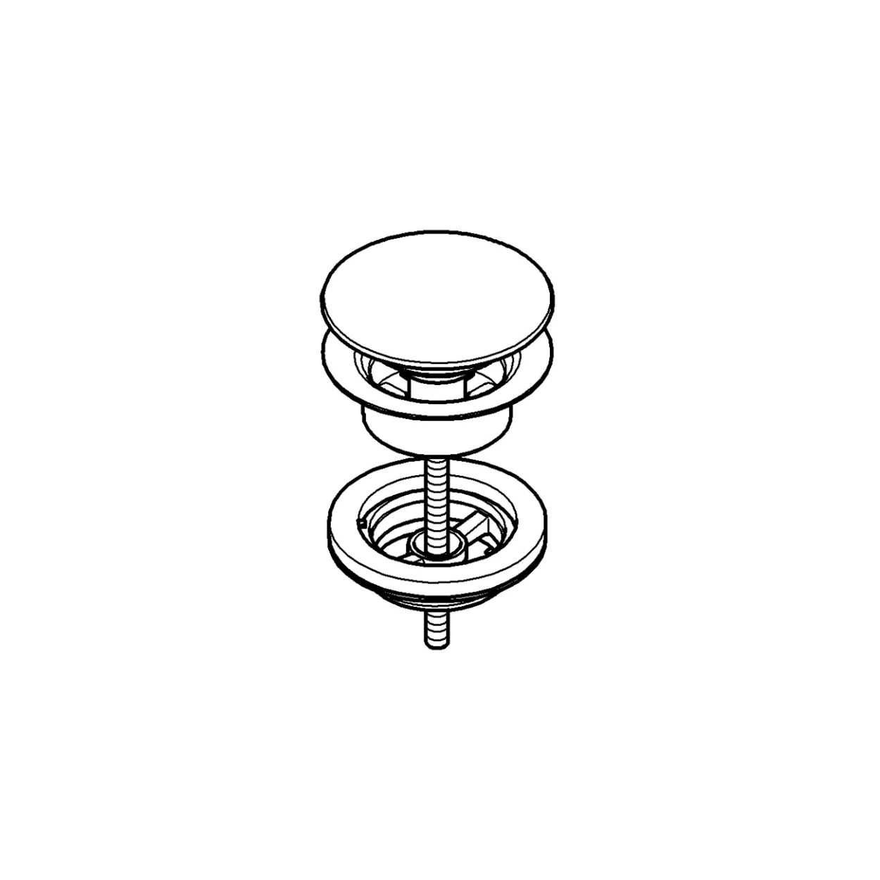 Grohe push-up ventil velvet black