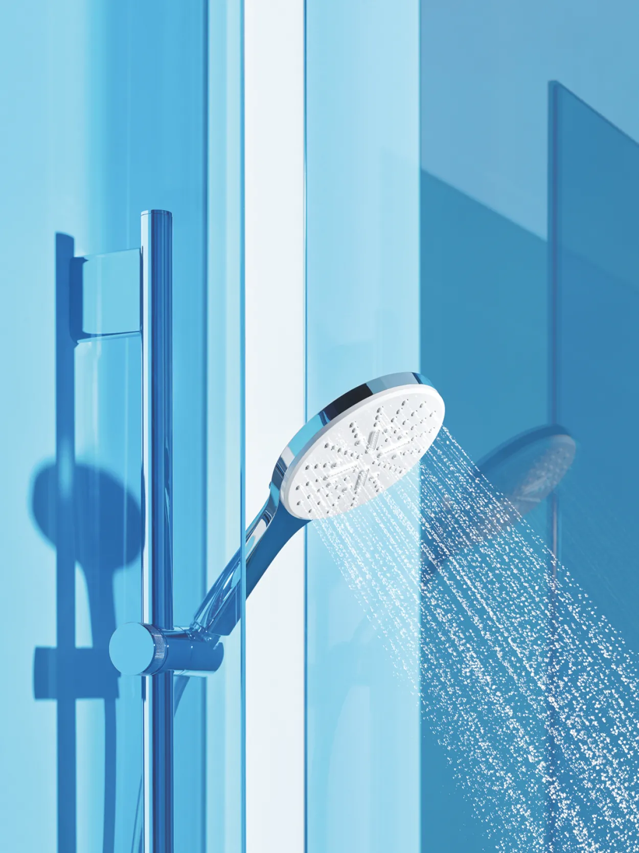 Grohe rainshower smartactive 130 dusjsett 3-spray måne hvit