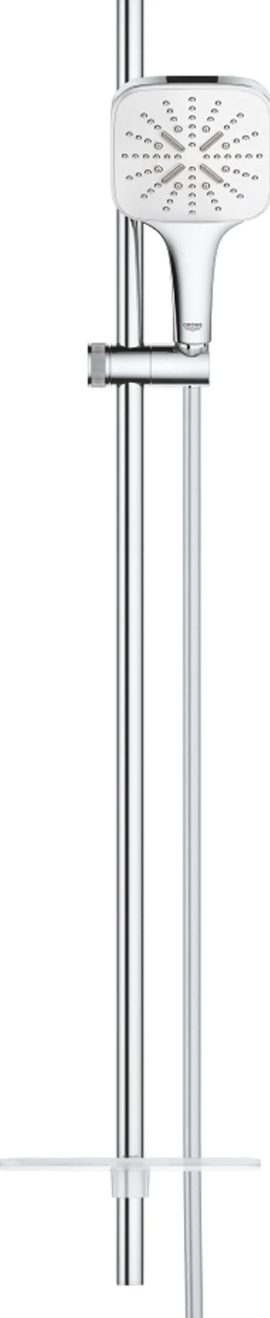 Grohe rainshower smartactive 130 cube dusjsett 3-spray måne hvit