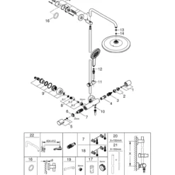Grohe rainshower smartactive 310 dusjsystem krom