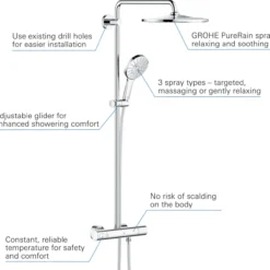Grohe rainshower smartactive 310 dusjsystem krom