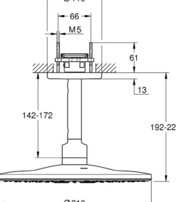 Grohe rainshower smartactive 310 takdusj 142 mm 2-spray børstet cool sunrise
