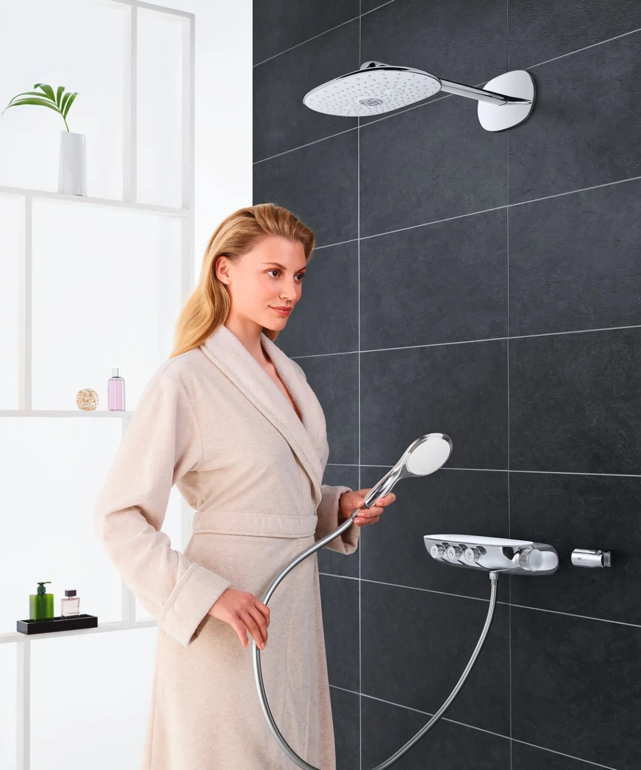 Grohe rainshower smartcontrol 360 duo innbyggingssystem med hodedusj og hånddusj