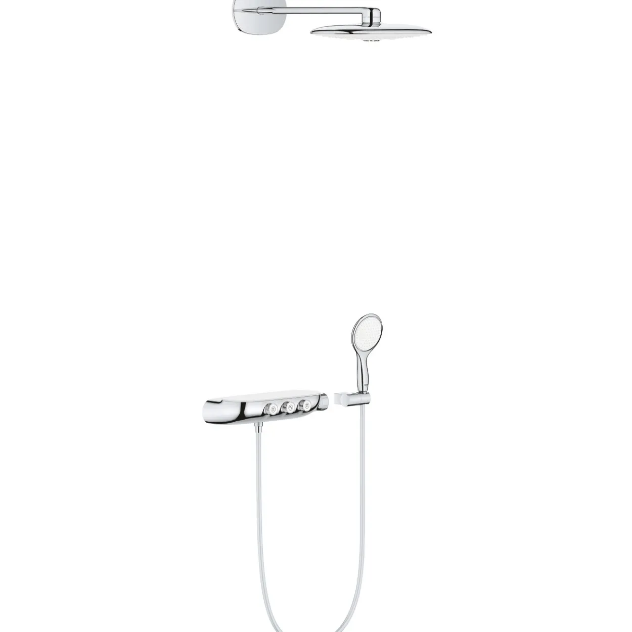 Grohe rainshower smartcontrol 360 duo innbyggingssystem med hodedusj og hånddusj