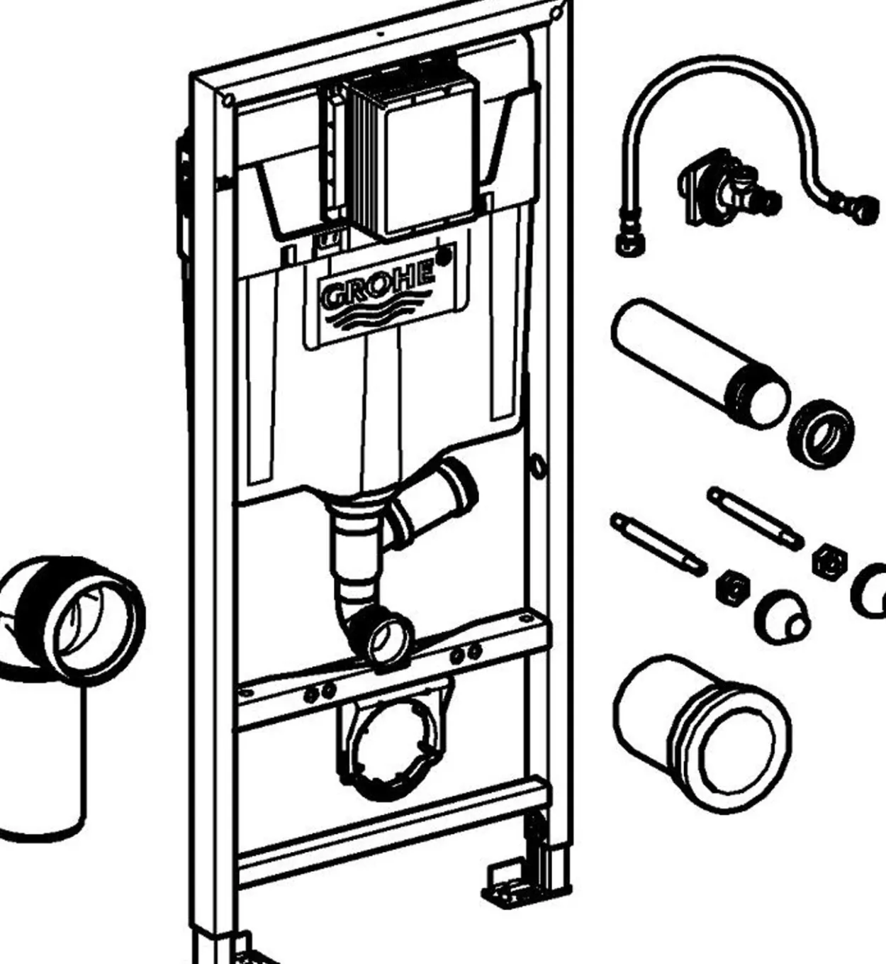 Grohe rapid sl sisterne 113 cm m/ekstern luktutvinning