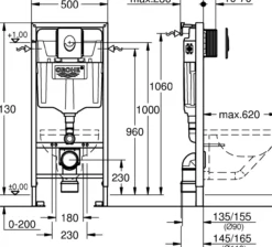 Grohe rapid sl sisterne 4in1 set 113 cm