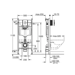 Grohe rapid sl sisterne m/hvit trykkplate