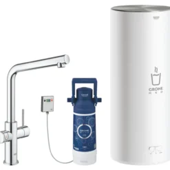 Grohe red duo kjøkkenarmatur m/l-tut og stor bereder